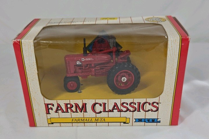 lot 73 image: Vintage ERTL Farmall M-TA Tractor  Farm Classics Series with Original Box