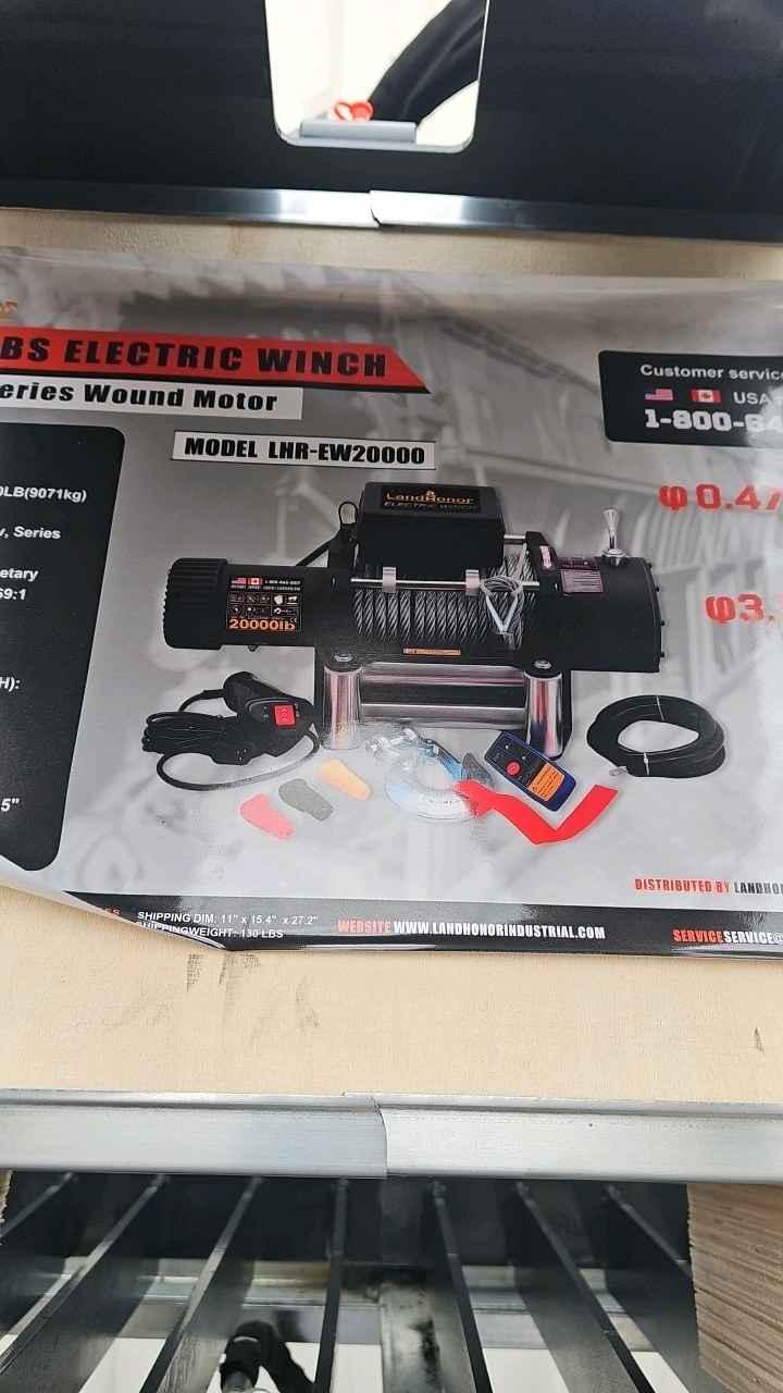 lot 171 image: 2026 Unused LandHonor 20000LBS Electric Winch LHR-EW20000