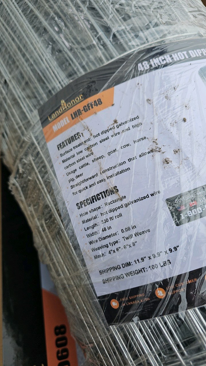 lot 188 image: 2026 Unused LandHonor Galvanized Farm Fence LHR-GFF48