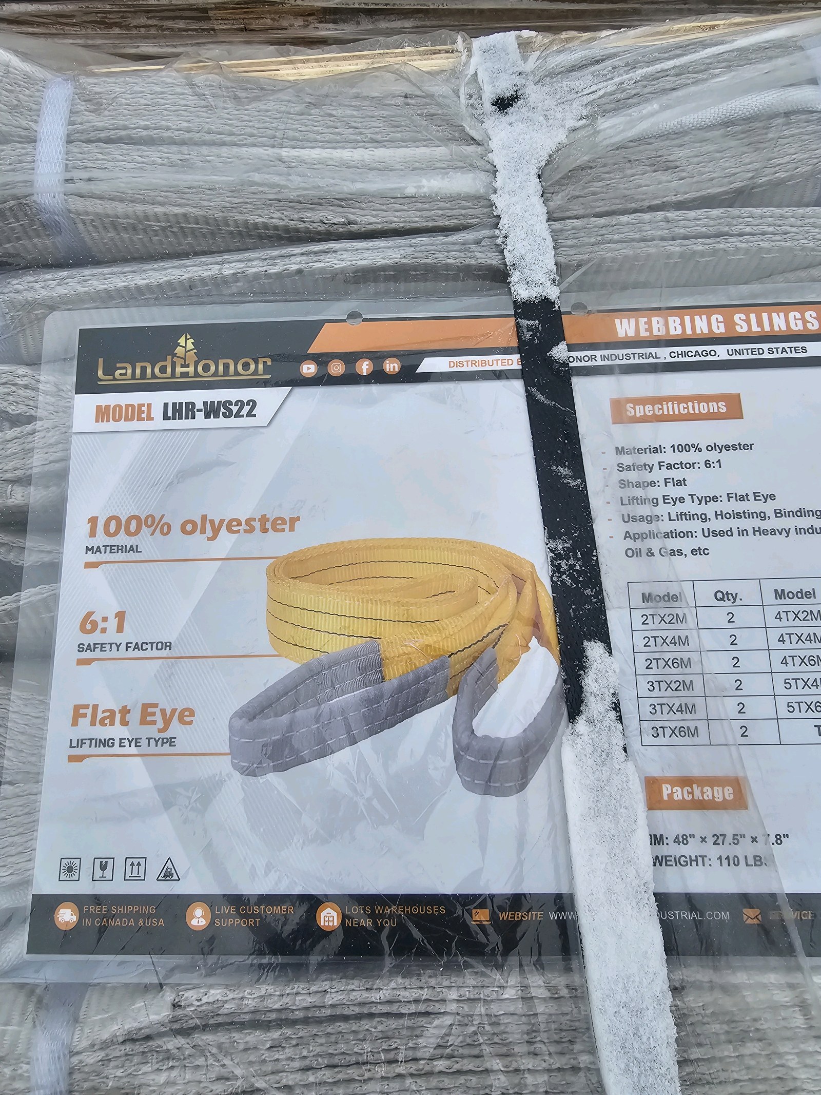 lot 24 image: 2026 Unused LandHonor Webbing Sling LHR-WS22