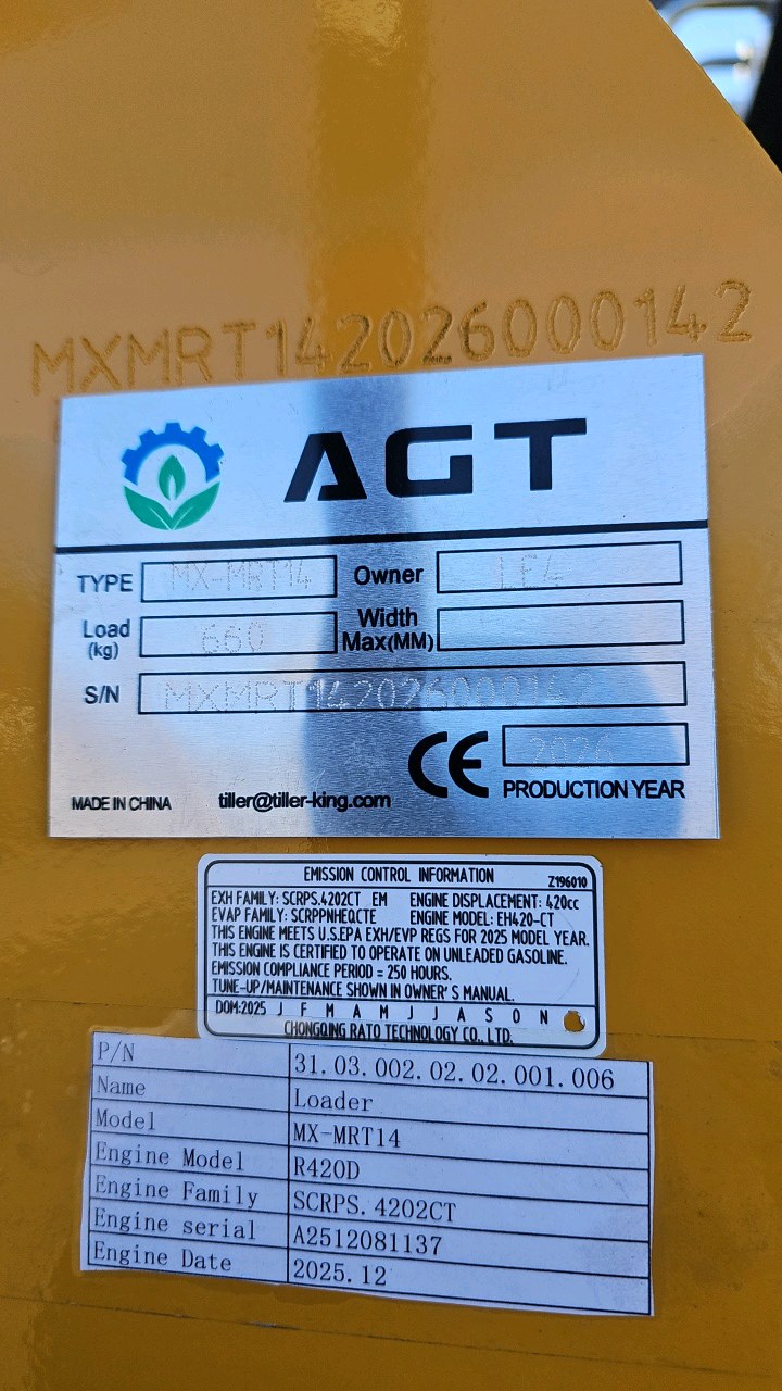 2026 Unused AGT Compact Track Loader MX-MRT14