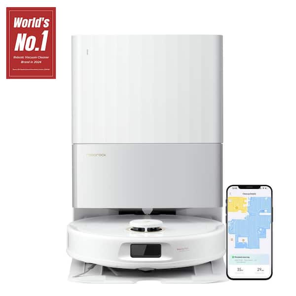 lot 108 image: Roborock Qrevo Pet Standard Series Robot Vacuum and Mop for Carpet and Hardwood, Smart Navigation, Pet-Friendly, White