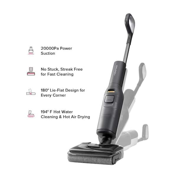 lot 109 image: Roborock F25, Cordless Hard Floor Vacuum, Wet-Dry Cleaner, Self-Cleaning Technology with Voice Alerts in Black