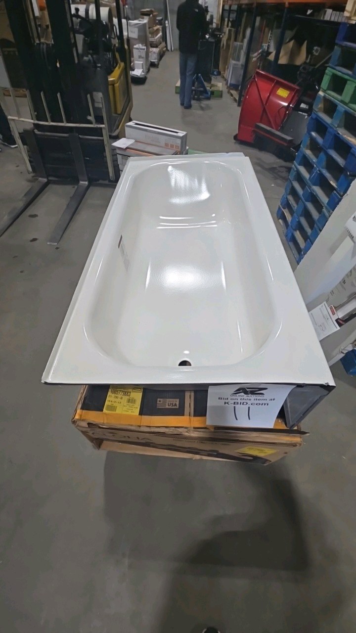 lot 11 image: Aloha 60 in. x 30 in. Alcove Soaking Bathtub with Left Drain in White