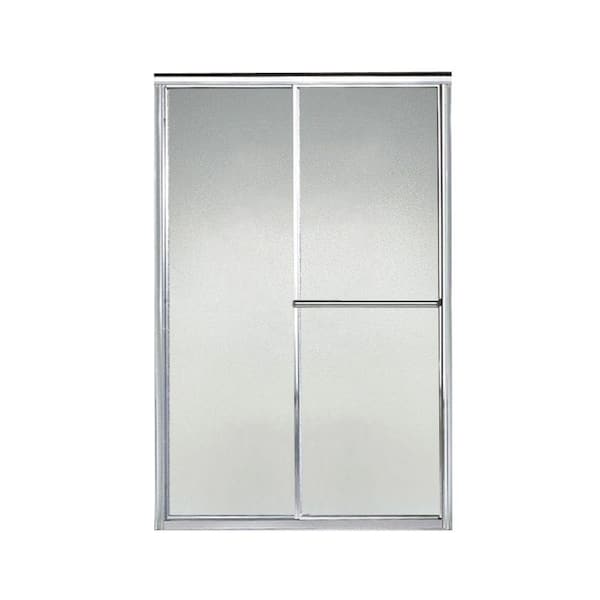 lot 138 image: Sterling Deluxe 41-46 in. x 66 in. Framed Sliding Shower Door in Silver with 18 in. Thick Tempered Glass