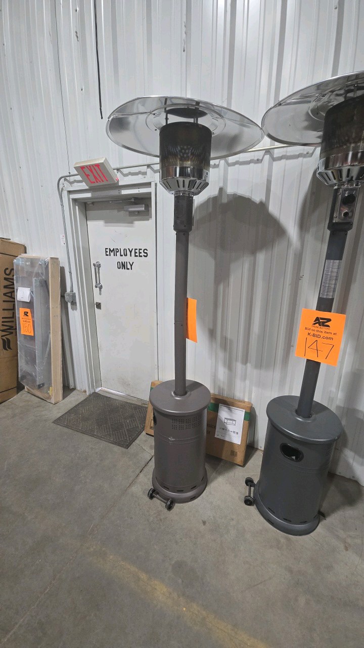 lot 148 image: Nexgrill Sundara 48,000 BTU Matte Grey Propane Standing Patio Heater with Wheels