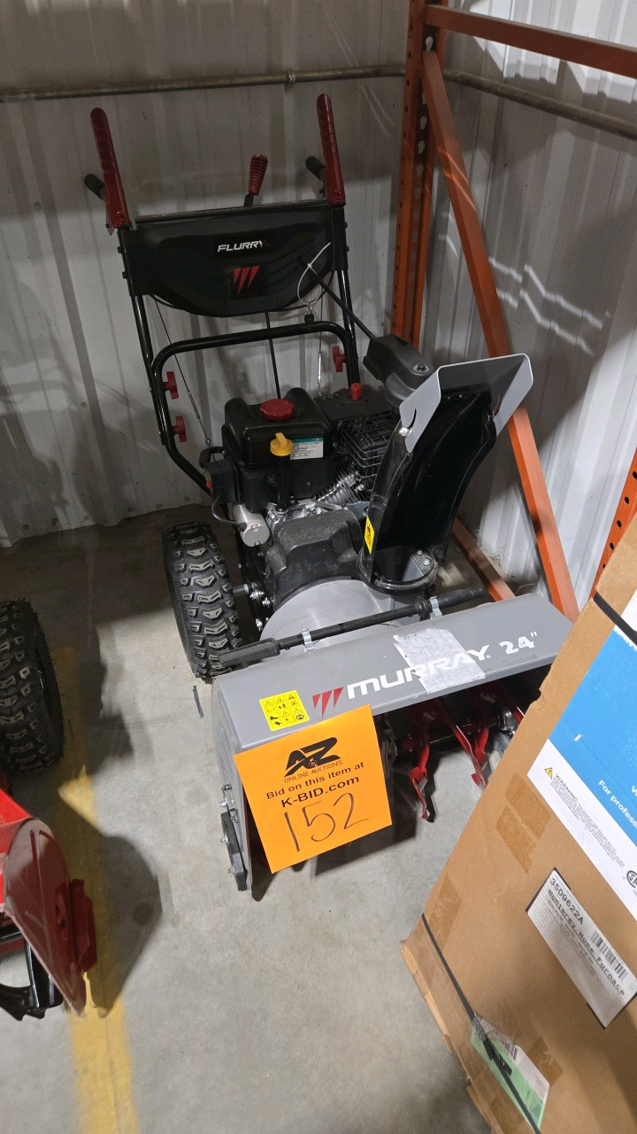 lot 152 image: Murray 24 in. 208cc Self-Propelled 2-Stage Gas Snow Blower with Electric Start