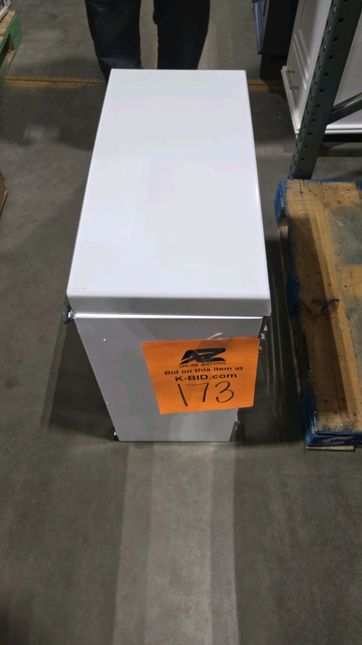 lot 173 image: LG  Laundry Pedestal with storage drawer in White