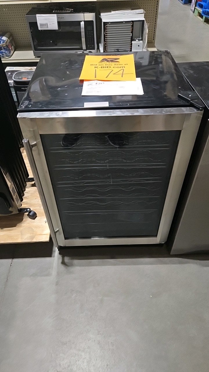 lot 174 image: 23 50 Bottle  154 Can Wine and Beverage Cooler with Stainless Door