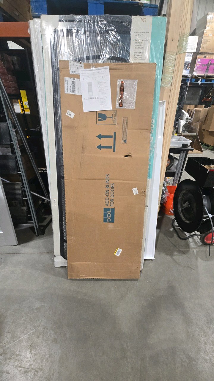 lot 2 image: ODL White Cordless Add-On Blinds for Raised Frame Doorglass 23-34 in. Width x 65-34in. Height