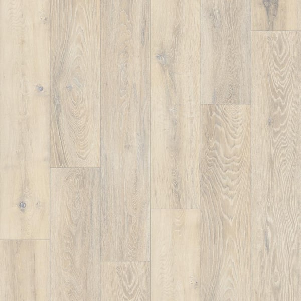 lot 26 image: (12 box lot) TrafficMaster Camden Lake Oak 7 mm T x 8 in. W Laminate Wood Flooring (280 sq ft)