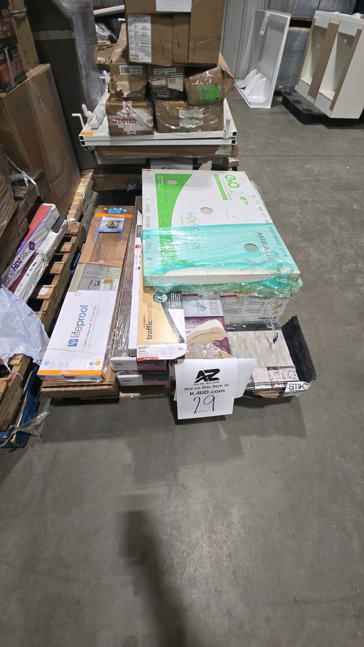 lot 29 image: Wholesale Pallet Lot Miscellaneous Flooring