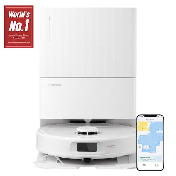 lot 60 image: Qrevo Pet Standard Series Robot Vacuum and Mop for Carpet and Hardwood, Smart Navigation, Pet-Friendly, White