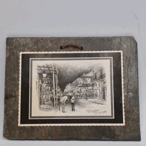 lot 159 image: 1980 Bourbon Street New Orleans Sketch  Dan Dailey on Historic Roofing Slate