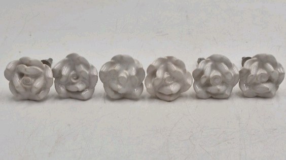 lot 167 image: Vintage Porcelain Rose Drawer Knobs