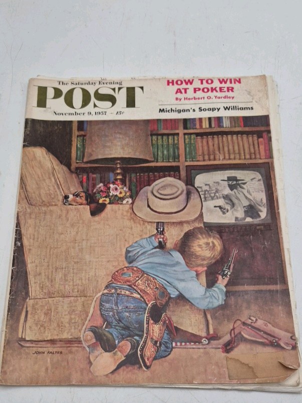lot 176 image: Vintage 1957 Saturday Evening Post Magazine  November 9 Issue