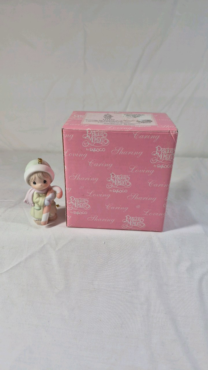 lot 208 image: Precious Moments Ornament  Girl with Candy Cane � PMI Design