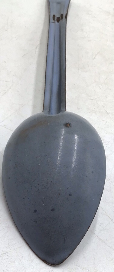 lot 22 image: Vintage Blue Enamel Spoon