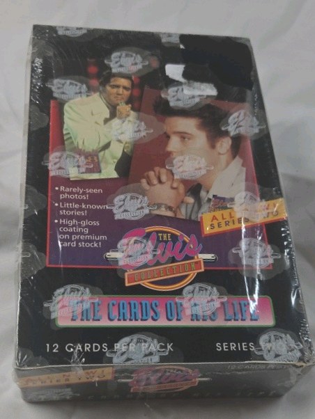 lot 287 image: Vintage Elvis Presley Trading Cards Box  The Cards of His Life Series 1 Sealed