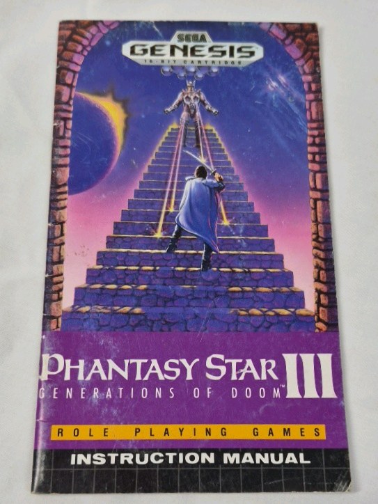 lot 59 image: Vintage Sega Genesis Phantasy Star III Instruction Manual