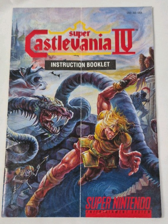 lot 60 image: Vintage Super Nintendo Super Castlevania IV Instruction Booklet