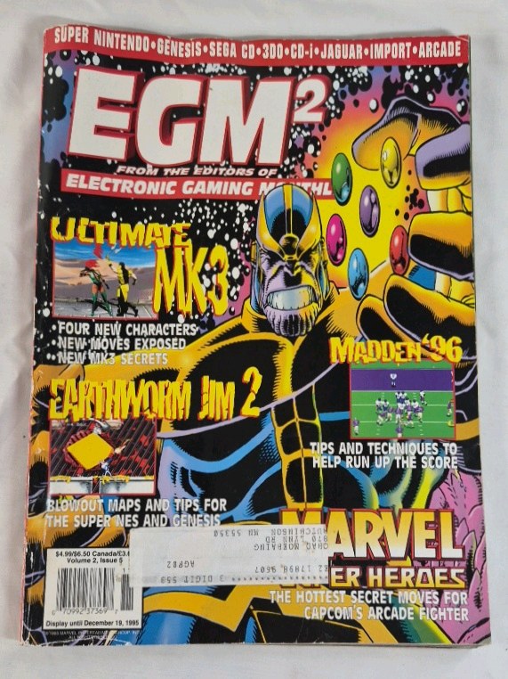 lot 75 image: Vintage EGM2 Magazine Volume 2 Issue 5  Mortal Kombat 3 Cover