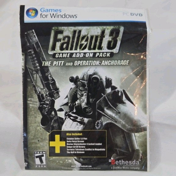 lot 87 image: Vintage PC Fallout 3 Game Add-On Pack  The Pitt and Operation Anchorage