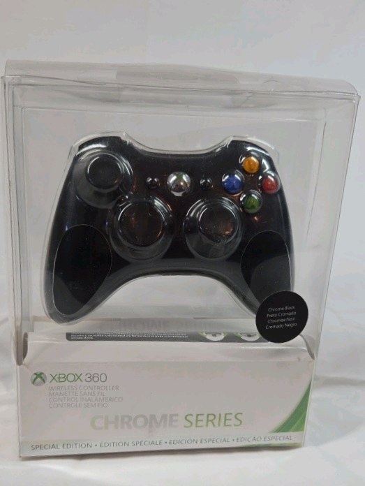 lot 99 image: Xbox 360 Chrome Series Wireless Controller  Special Edition Chrome Black