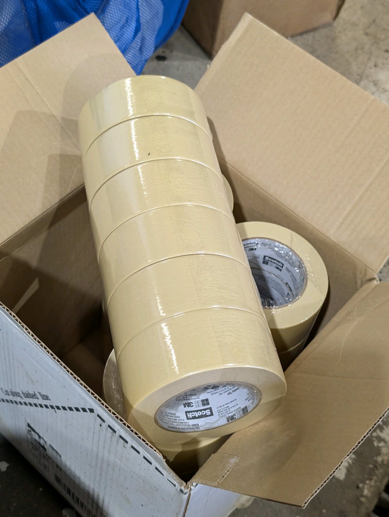 lot 14 image: 3M Scotch #2020 Masking Tape  Case of 24 Rolls  2 Painters Tape  Shop  Contractor