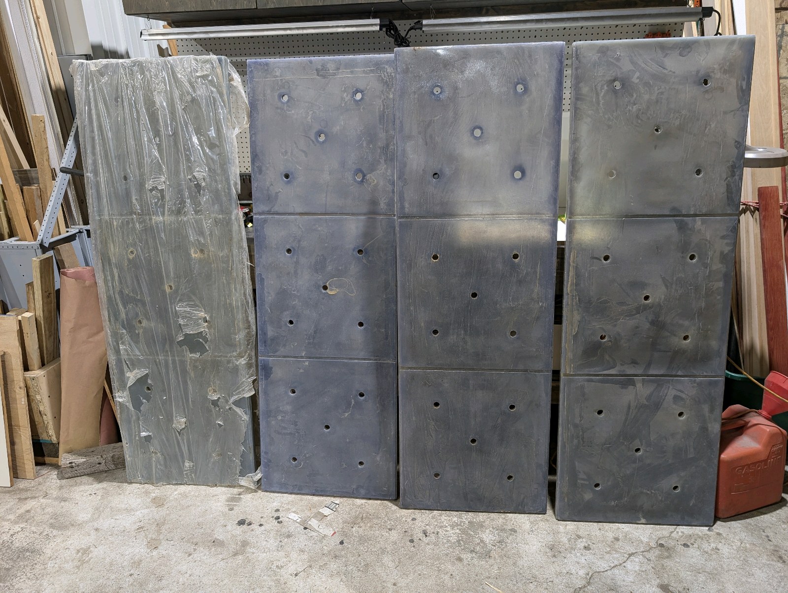 lot 17 image: Industrial Fiberglass Vacuum Forming  Thermoforming Tray Molds (4)  Plastic Tray Production Tooling  Greenhouse  Packaging