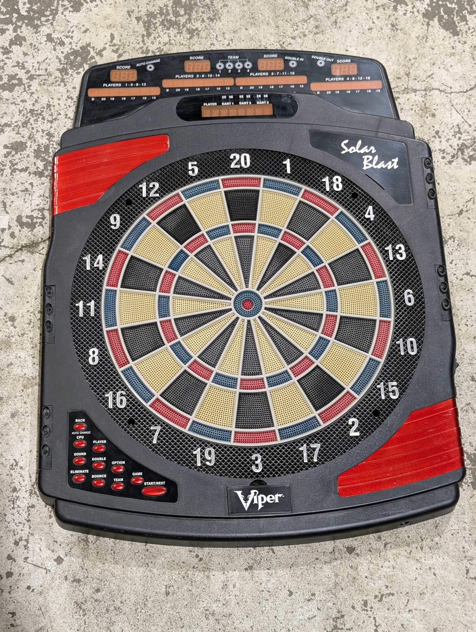 Viper Solar Blast Electronic Dartboard Cabinet Game - 16 Player - Cricket & 01 Games