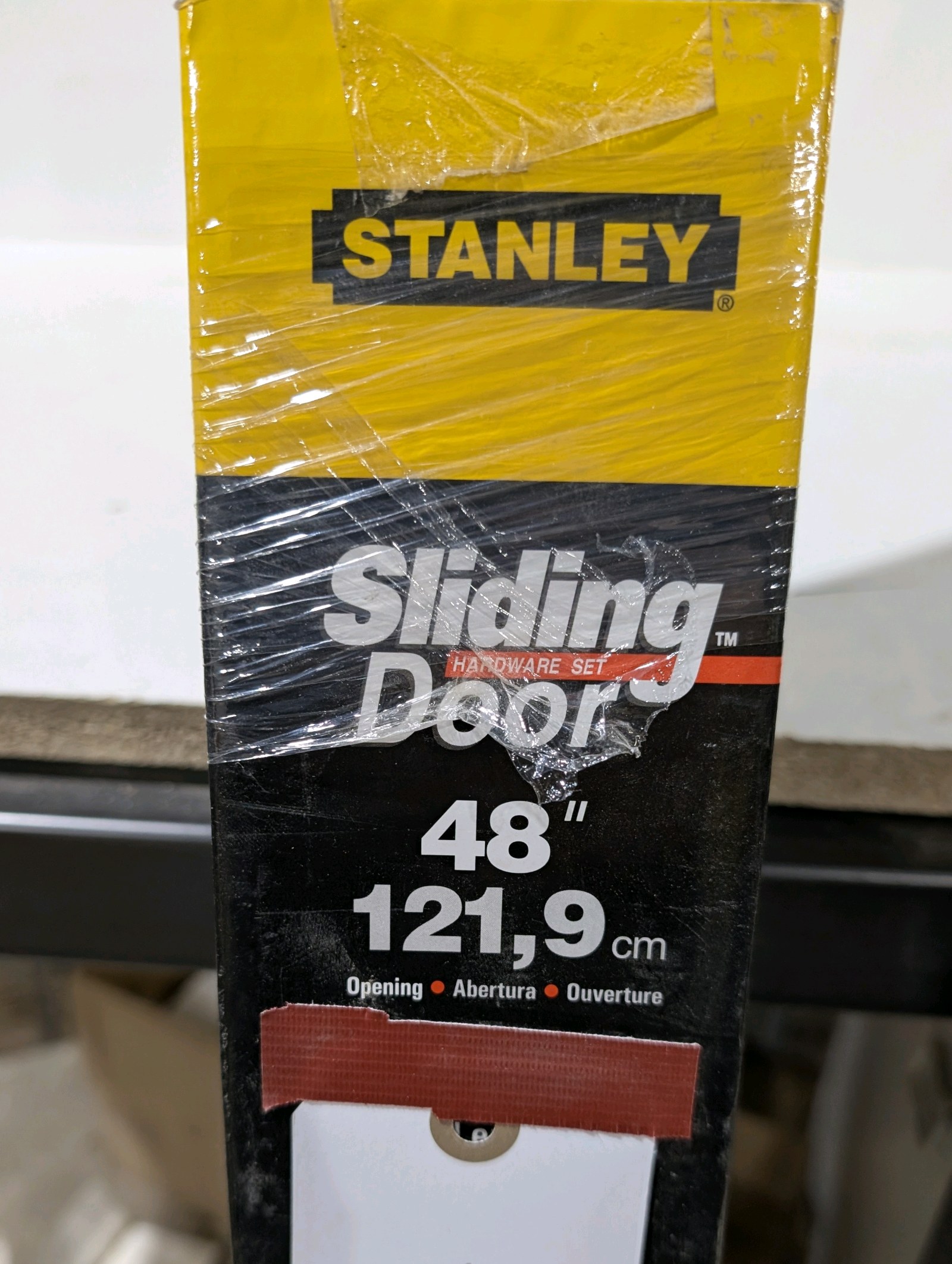 lot 34 image: Stanley Sliding Door Hardware Lot  48 & 60 Steel Track Sets  ClosetBypass Door Hardware  NEW