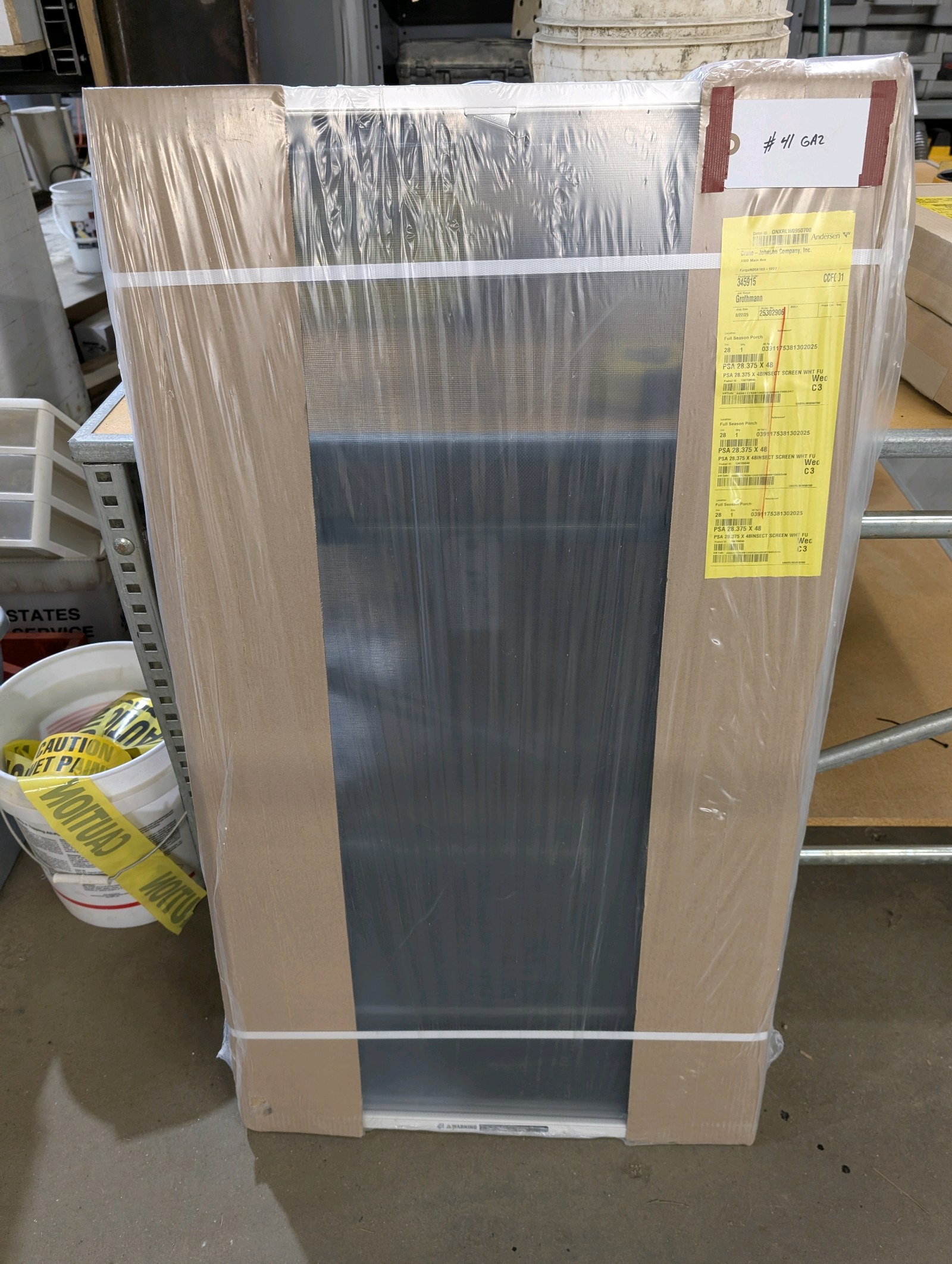 lot 41 image: Andersen Window Insect Screens (3-Pack) - 28.375 x 48 - White - New in Wrap