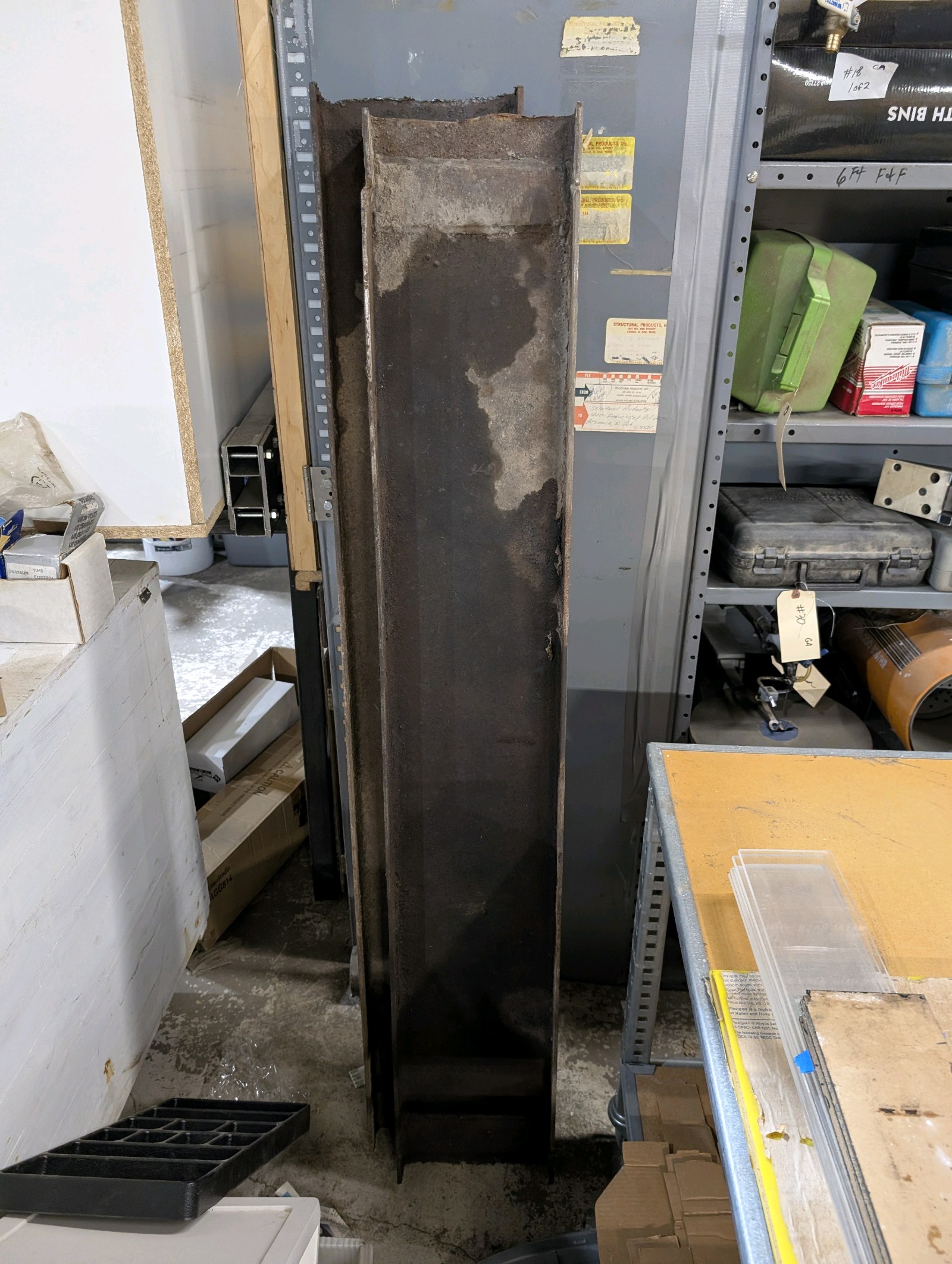 lot 54 image: Heavy Duty Steel I-Beam Sections  (2) Structural Beams  Approx. 64 Long  Great for Welding, Fabrication, Trailer Builds, Shop Projects