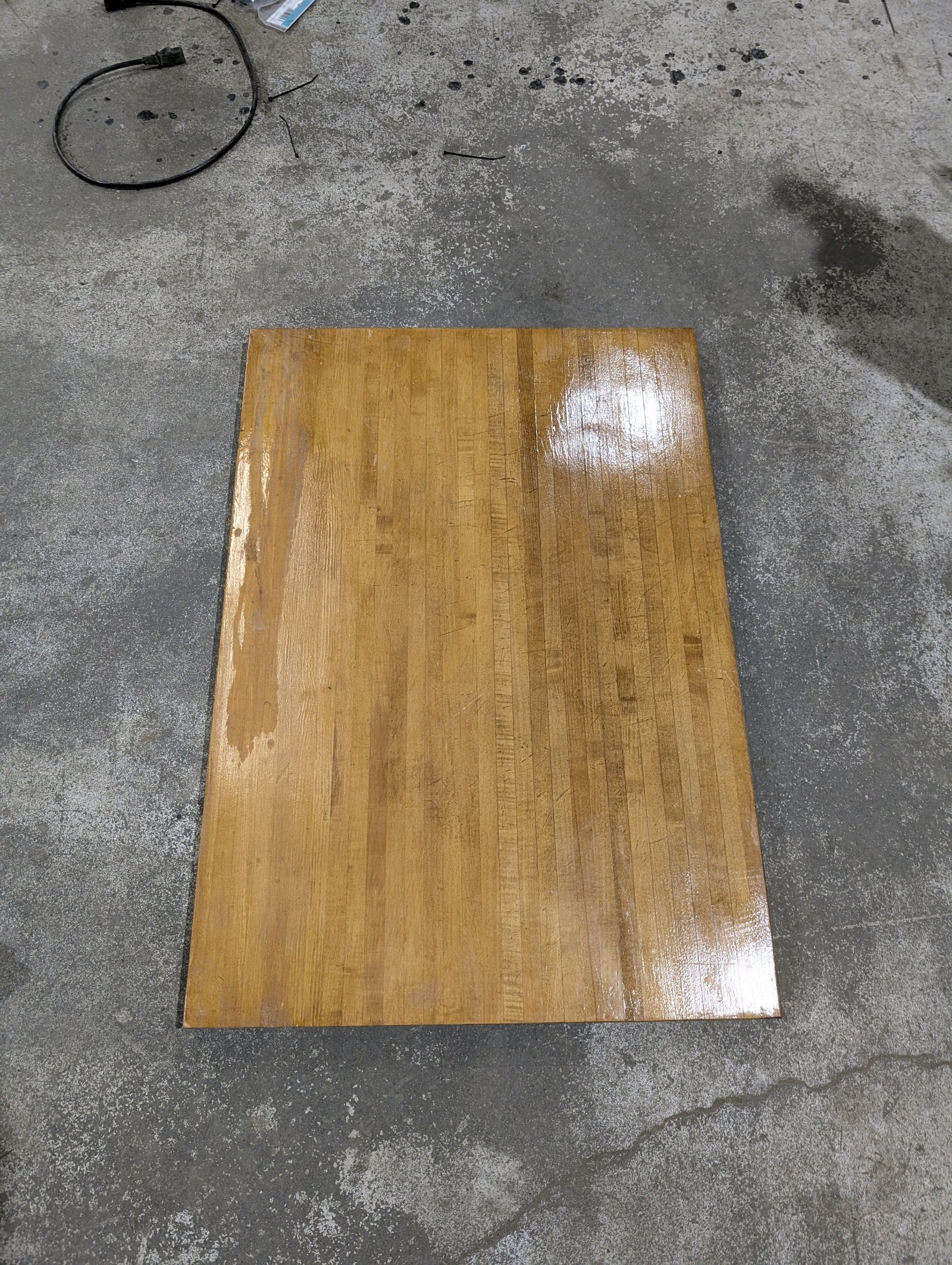 lot 55 image: Premium Solid Hardwood Butcher Block Countertop  36 x 25  Heavy Duty Workbench  Island Top