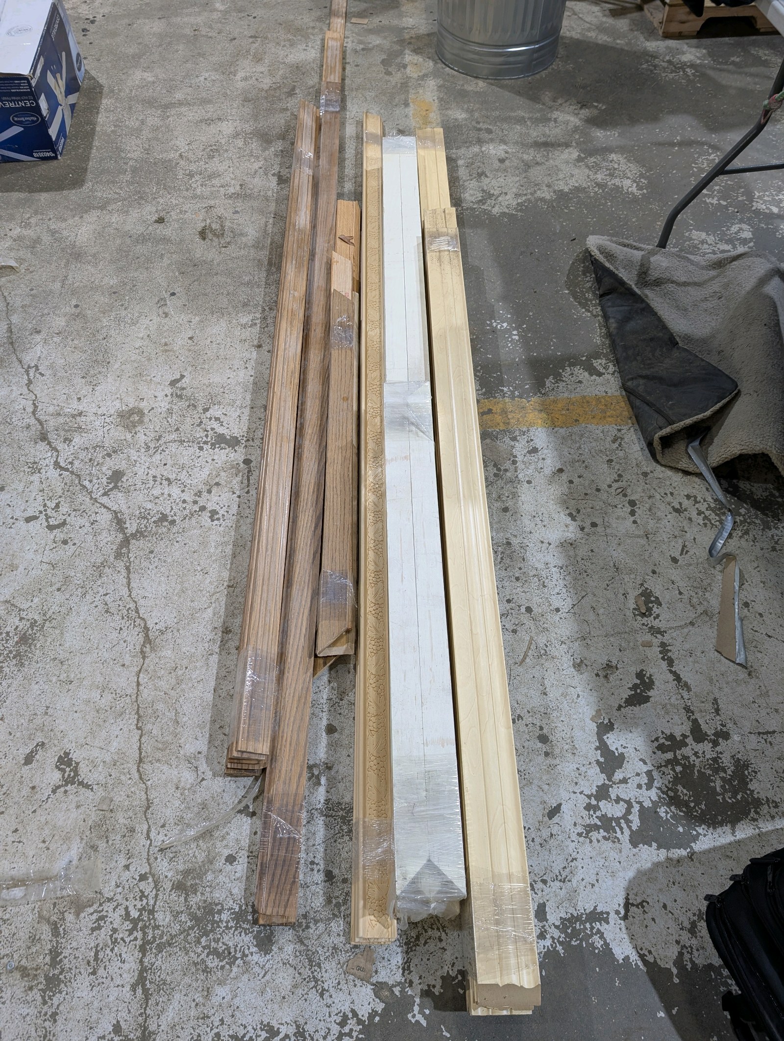 lot 58 image: Large Lot of Interior & Exterior Trim  Prefinished CaseBase, Decorative Trim & Primed Exterior DoorWindow Trim