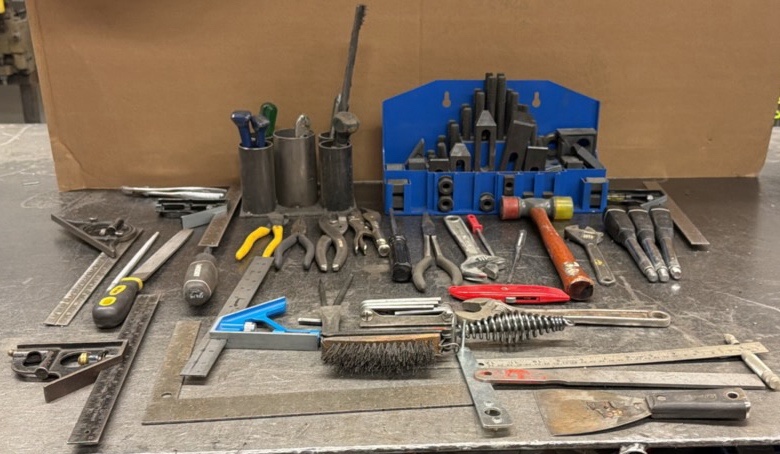 WRENCHES, squares, and other tools