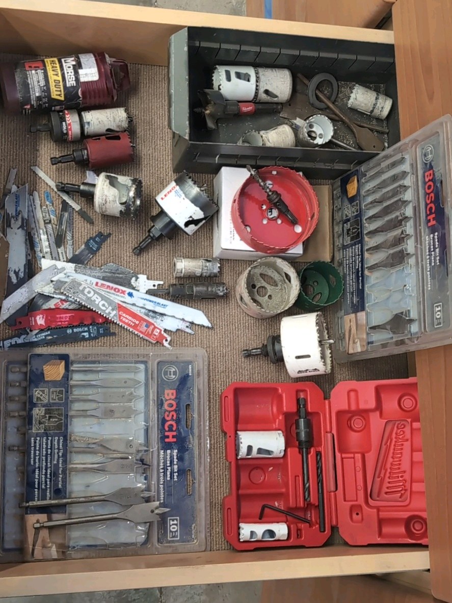 HOLE saws, Bosch spade bits, blades