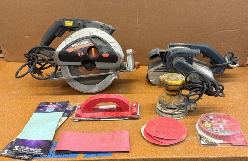 RAGE circular saw, Dewalt and Bosch sanders
