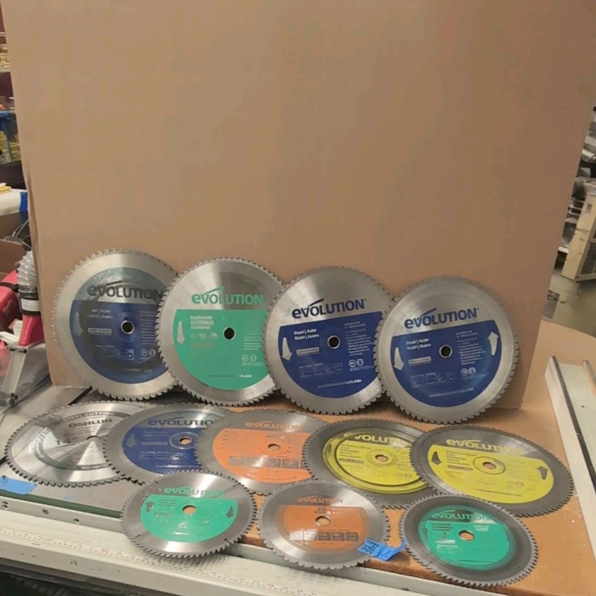 EVOLUTION circular saw blades and Oshlun