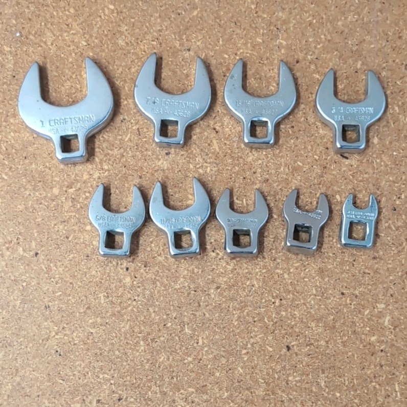 Vintage CRAFTSMAN V Series Crow Foot Wrench Set