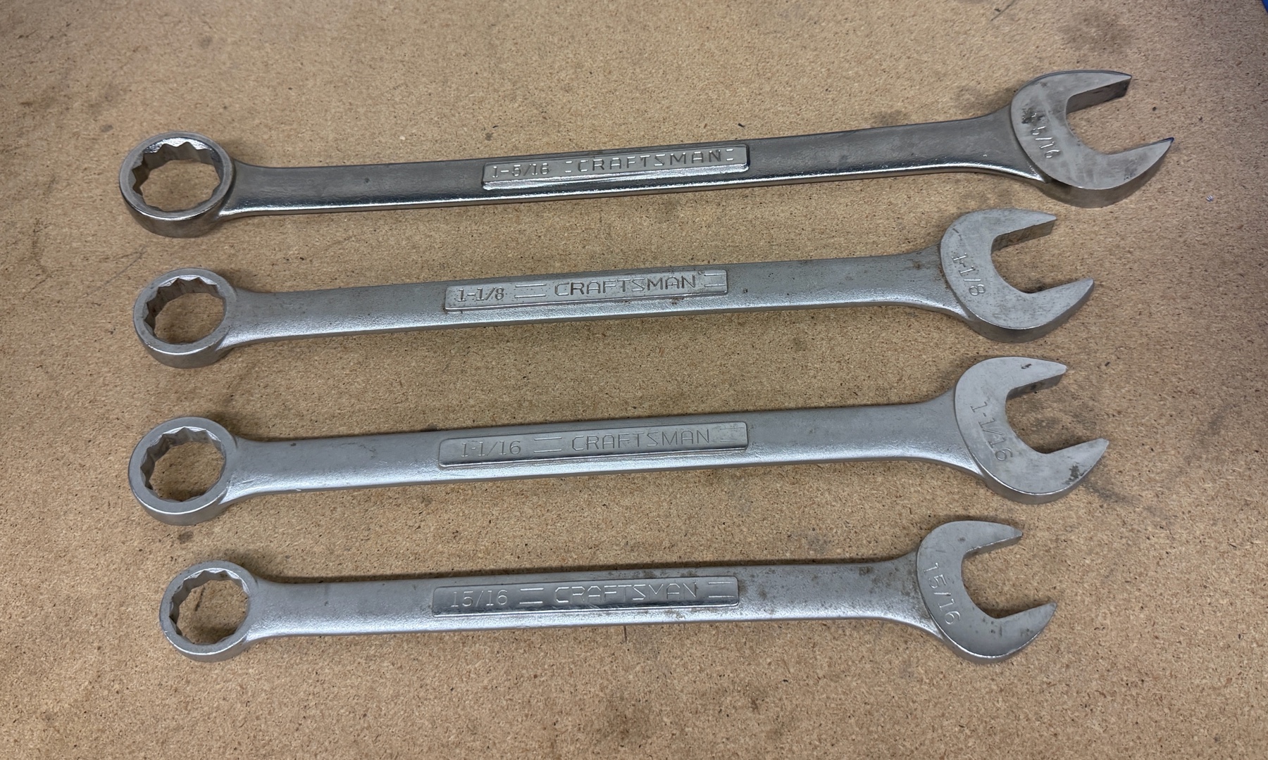 Vintage(4) CRAFTSMAN V Series combination 12-point wrenches