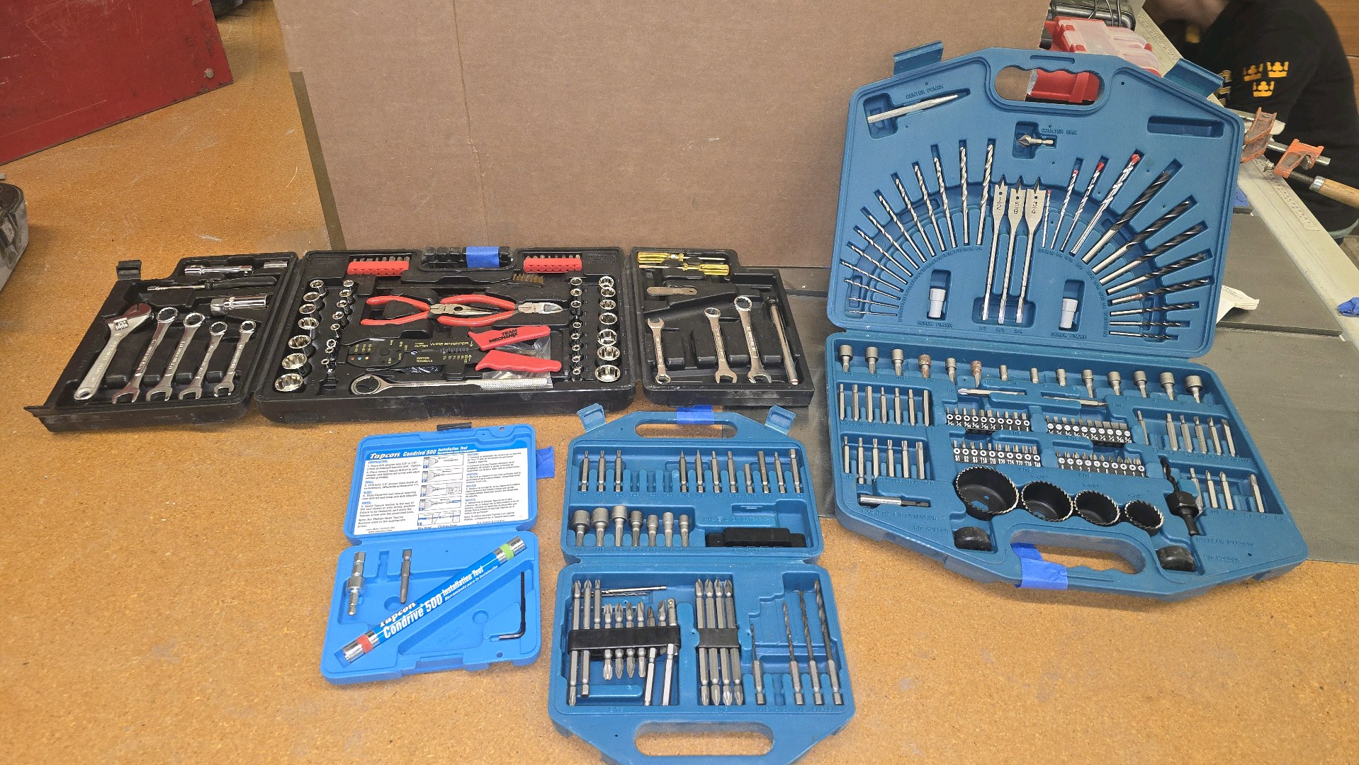 DRILL bit sets and clamp set
