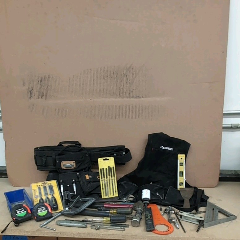 TOOLS, tool belt and shop apron