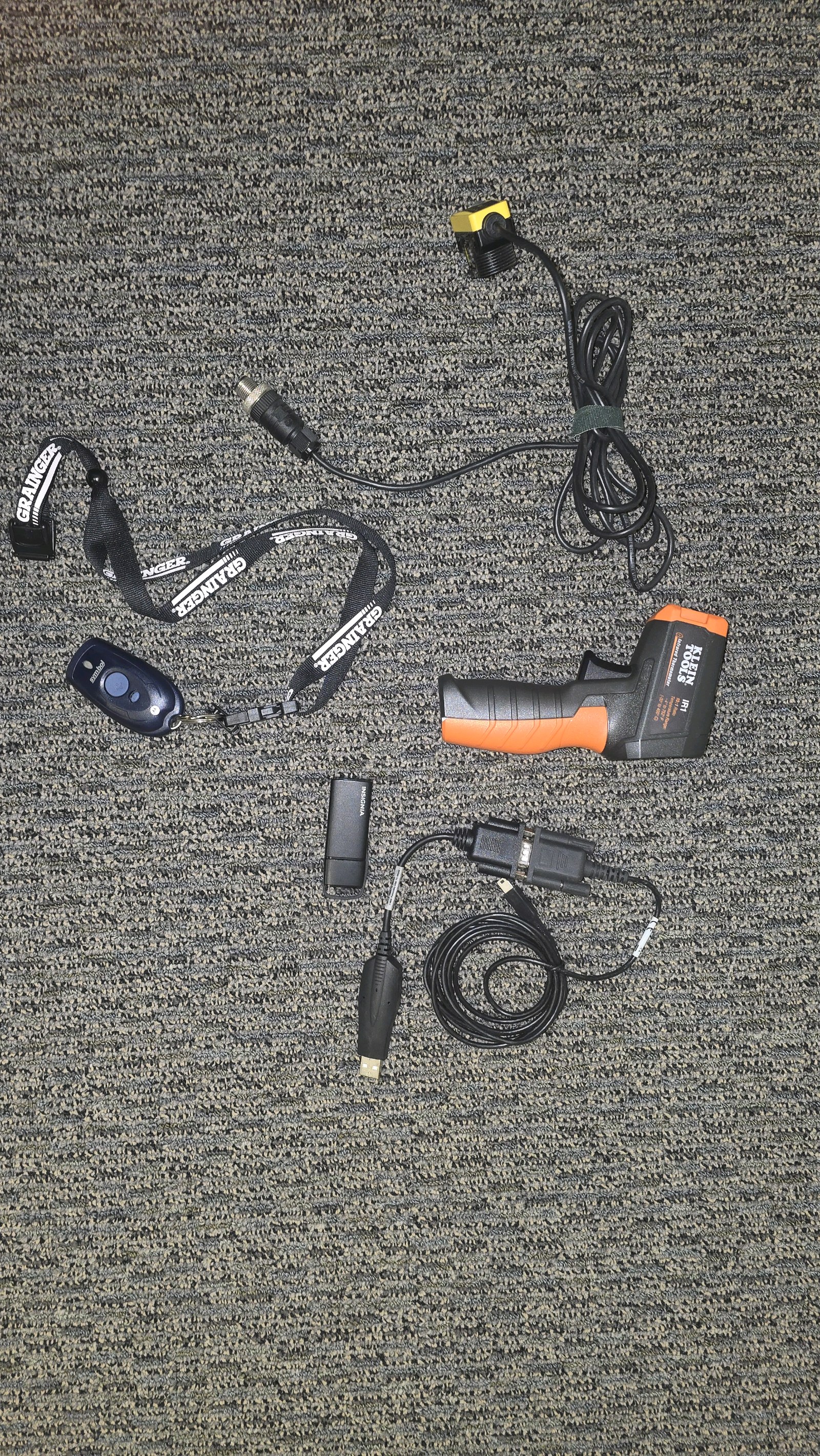 KLEIN Tools infrared thermometer, Symbol laser, Banner sensor, usb adapter