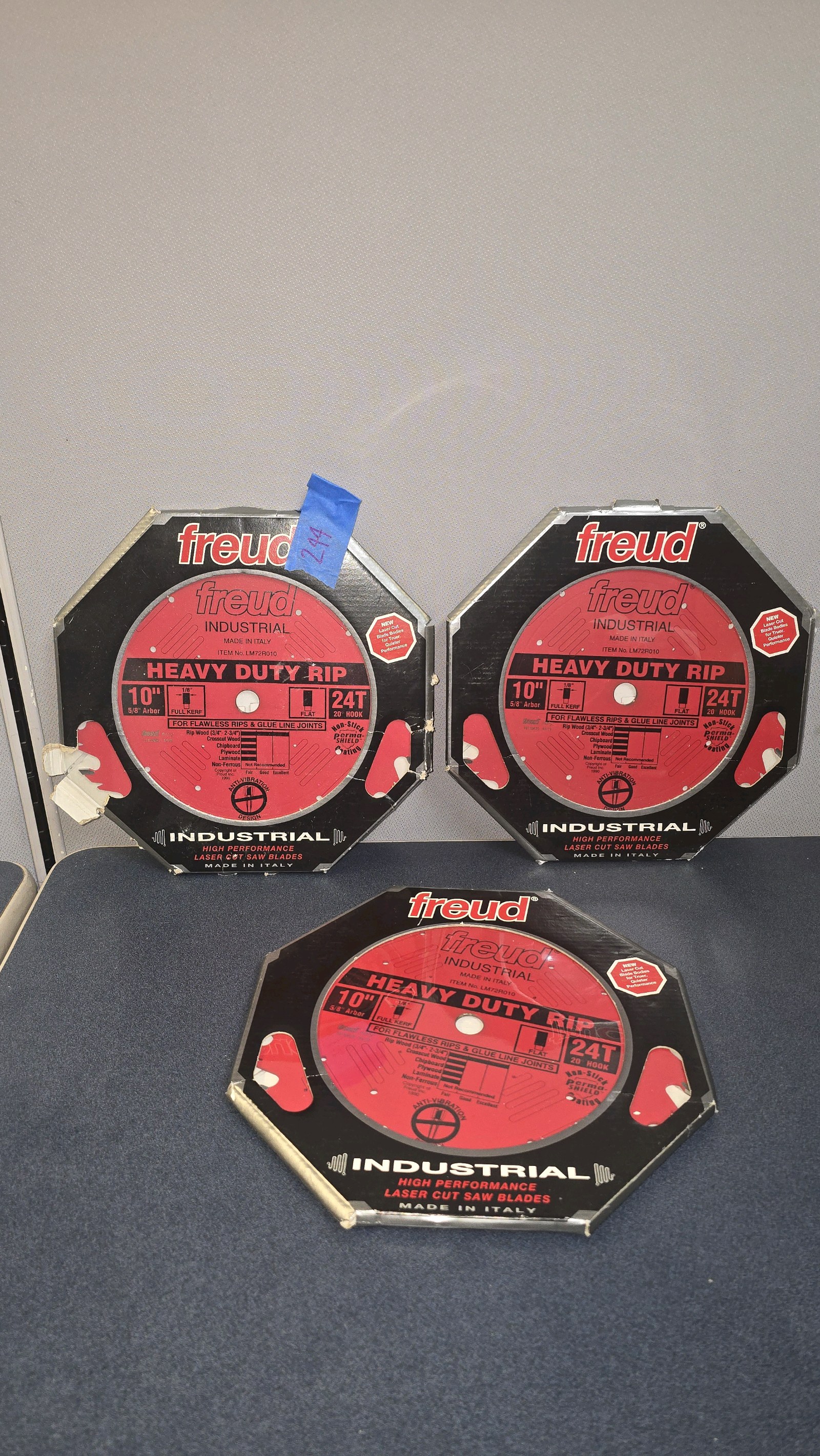 (3) FREUD Industrial High Performance Laser Cut Saw Blades