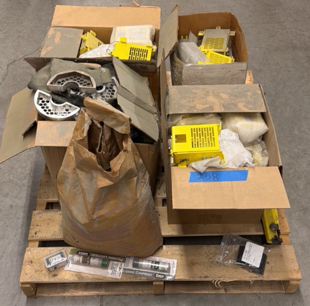PALLET of machine safety guard parts and hardware