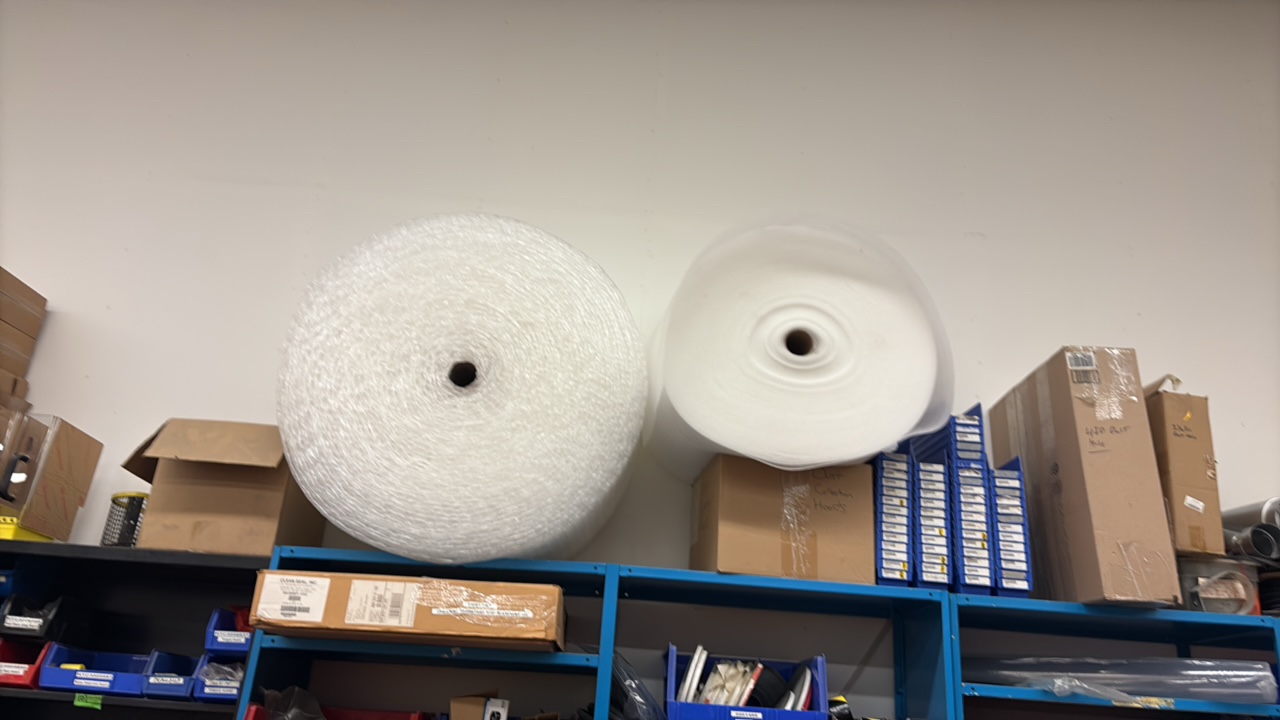 Bubble wrap and packaging foam roll