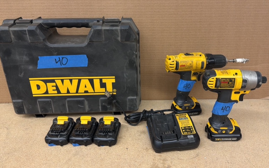 DEWALT impact driver and drill w charger and batteries