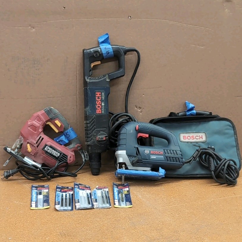 BOSCH Rotary Hammer Drill and 2 Jig Saws